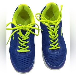 Fila Women's Blue and Yellow Sneakers